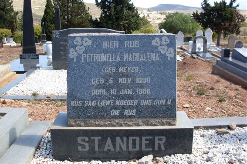 STANDER Petronella Magdalena nee MEYER 1890-1968