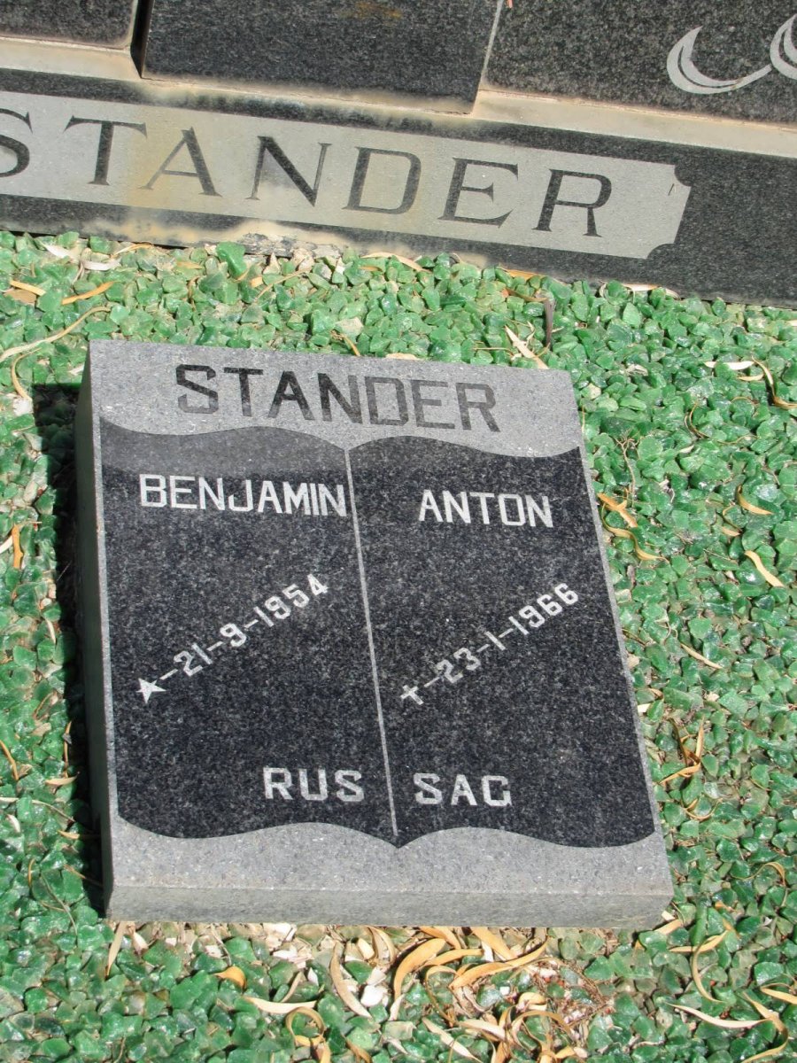 STANDER Benjamin Anton 1954-1966