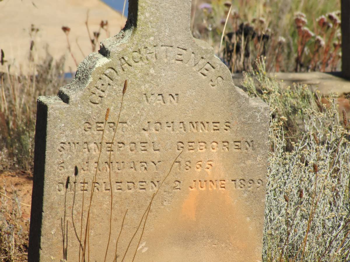 SWANEPOEL Gert Johannes 1865-1899