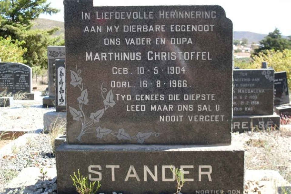 STANDER Marthinus Christoffel 1904-1966