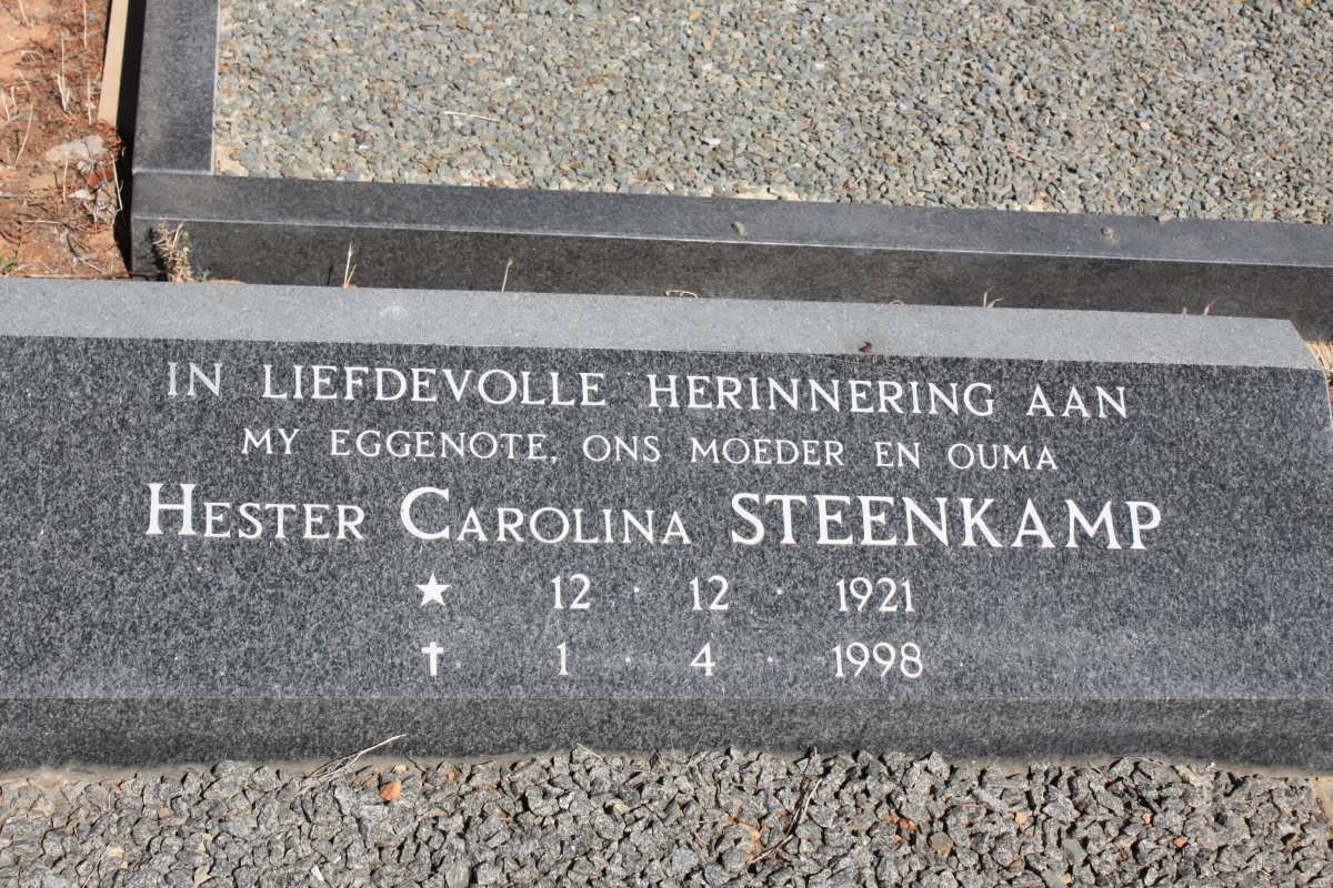 STEENKAMP Hester Carolina 19231-1998