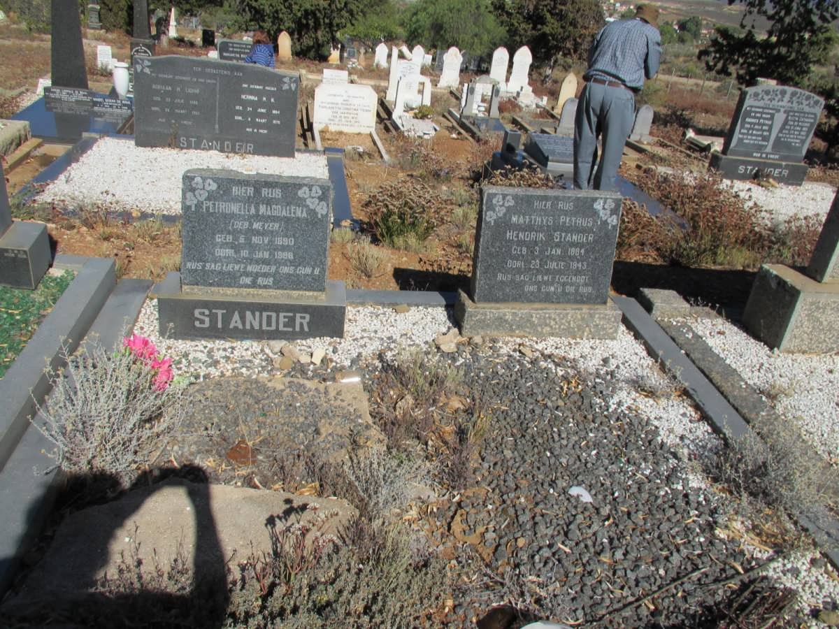 STANDER Matthys Petrus Hendrik 1884-1943 &amp; Petronella Magdalena MEYER 1890-1968