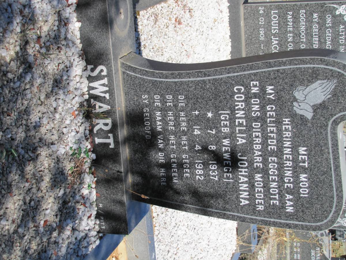 SWART Cornelia Johanna nee WEWEGE 1937-1982