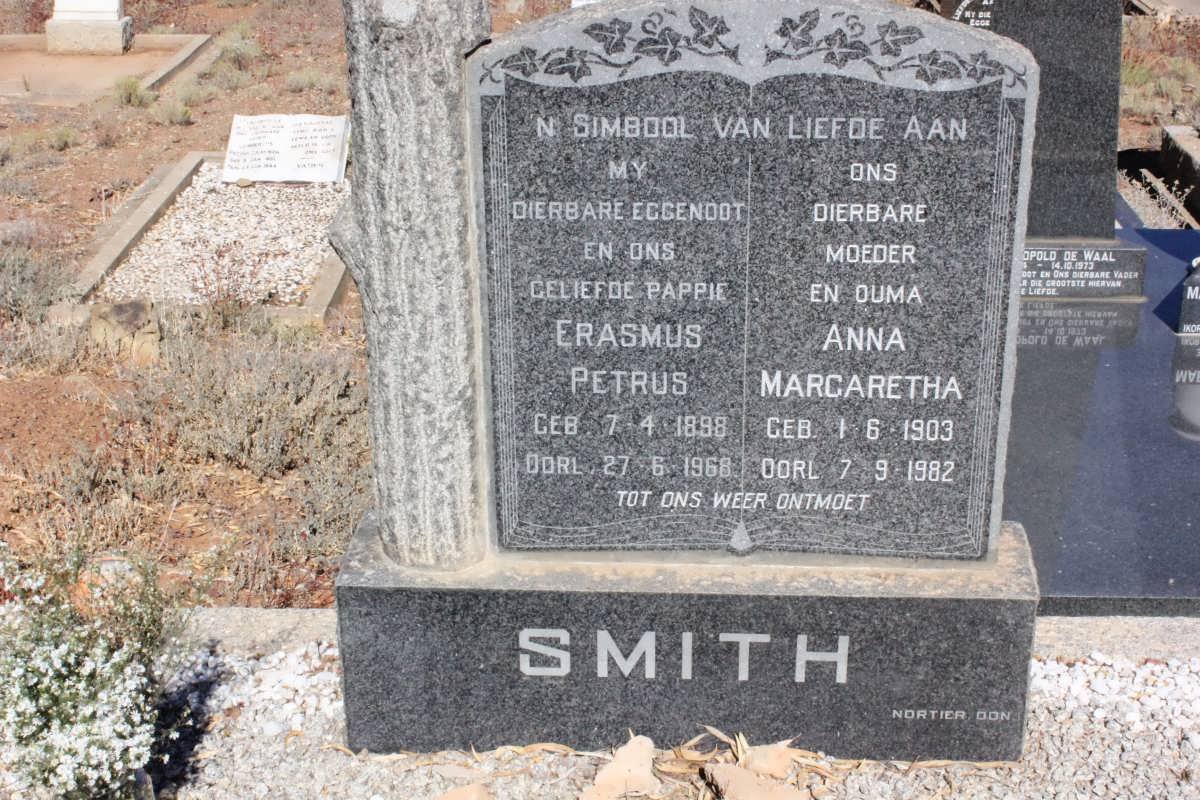 SMITH Erasmus Petrus 1898-1968 &amp; Anna Margaretha 1903-1982
