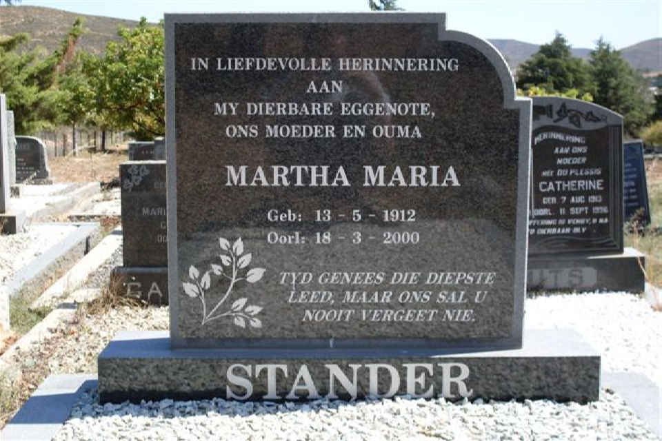 STANDER Martha Maria 1912-2000