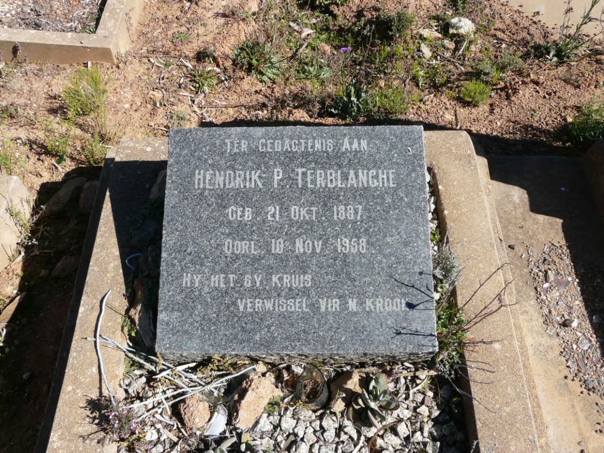 TERBLANCHE Hendrik P. 1887-1958