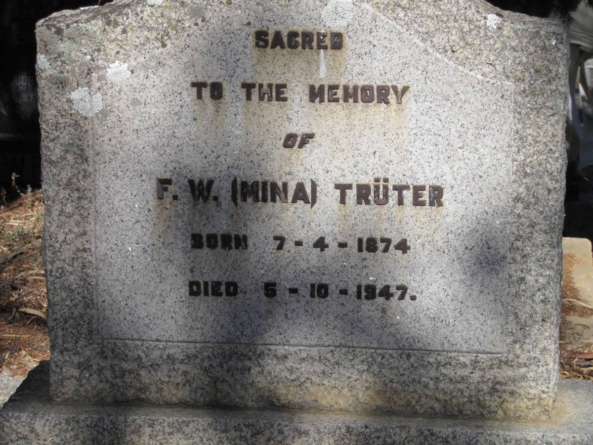 TRUTER F.W 1874-1947