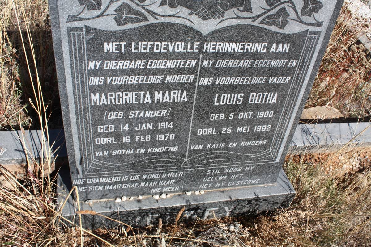VERWEY Louis Botha 1900-1982 &amp; Margrieta Maria STANDER 1914-1970