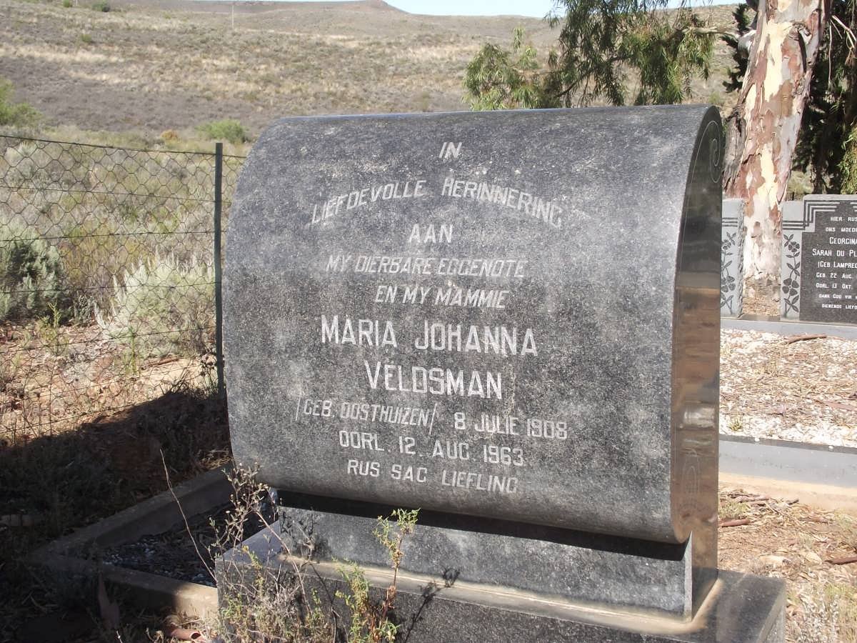 VELDSMAN Maria Johanna nee OOSTHUIZEN 1908-1963