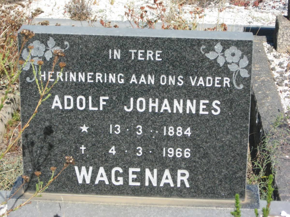 WAGENAR Adolf Johannes 1884-1966