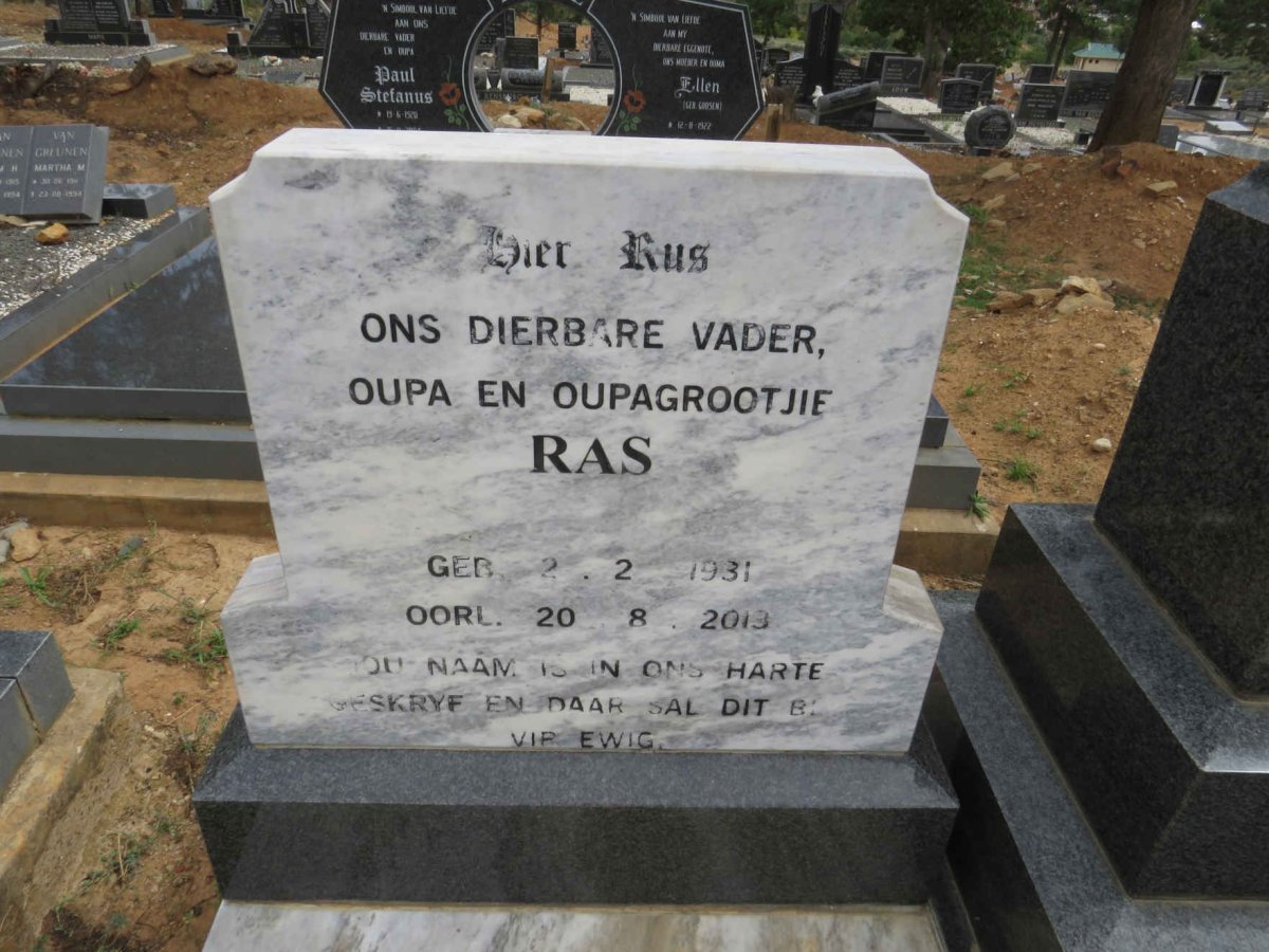 WESTHUIZEN Ras, van der 1931-2013