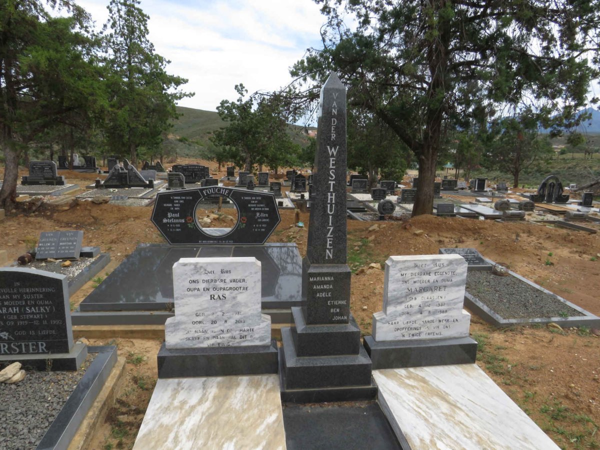 WESTHUIZEN Ras, van der 1931-2013 &amp; Margaret CLAASSEN 1932-1988