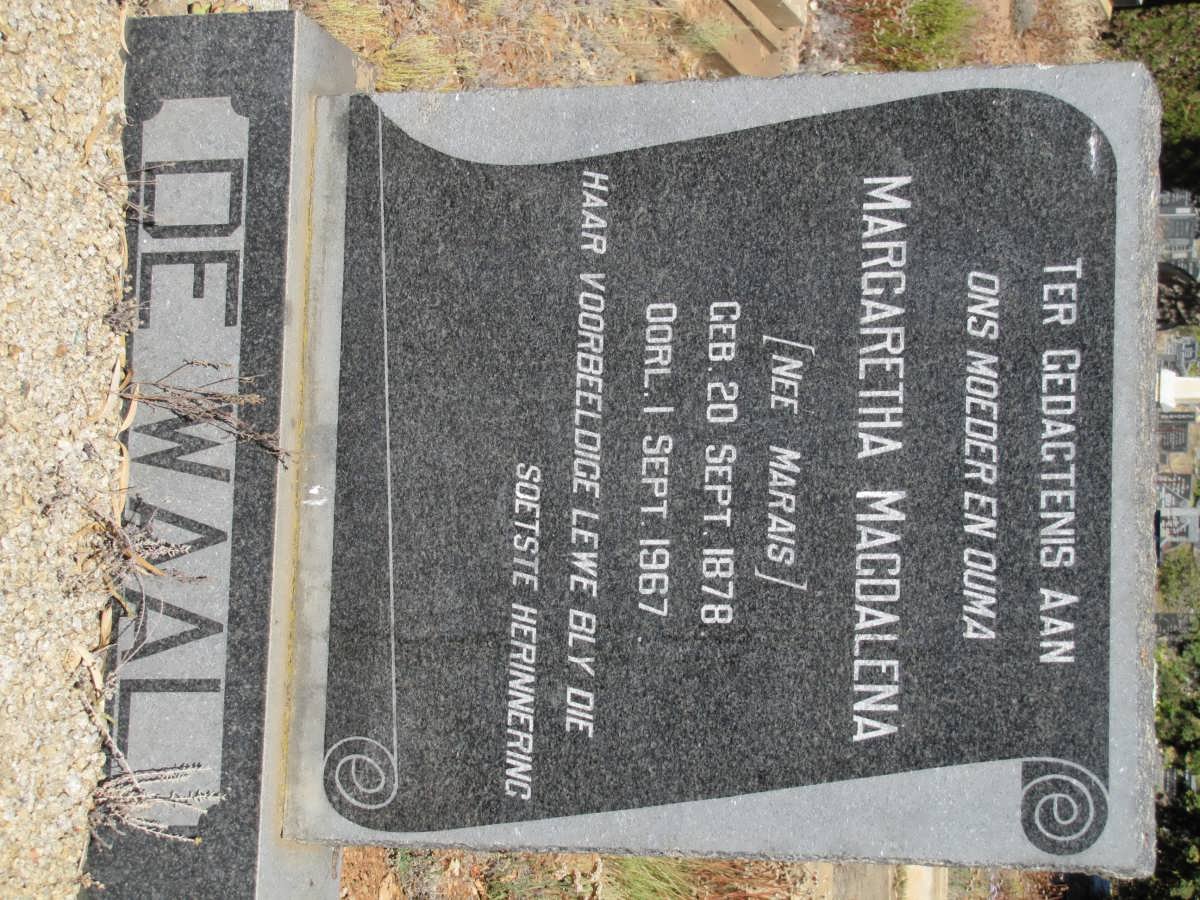 WAAL Margaretha Magdalena, de nee MARAIS 1878-1967