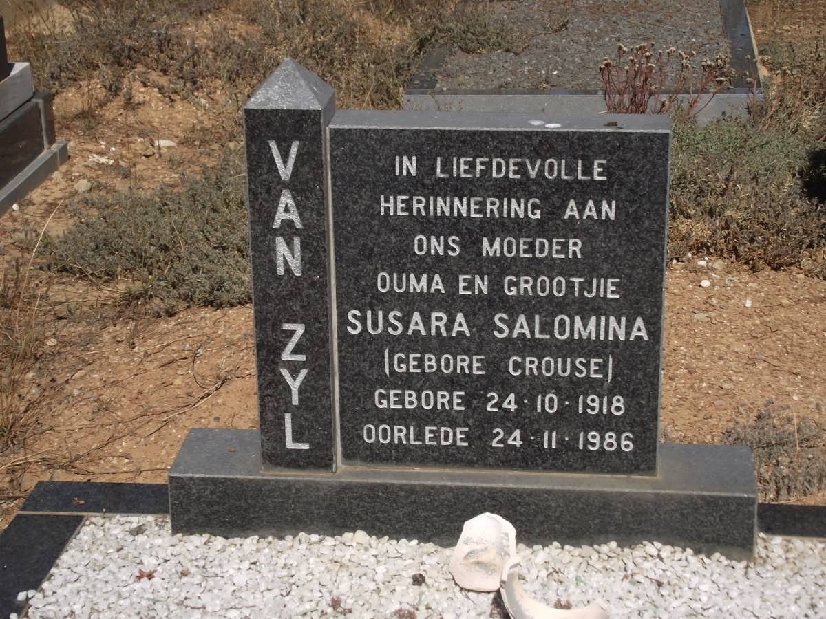 ZYL Susara Salomina, van nee CROUSE 1918-1986