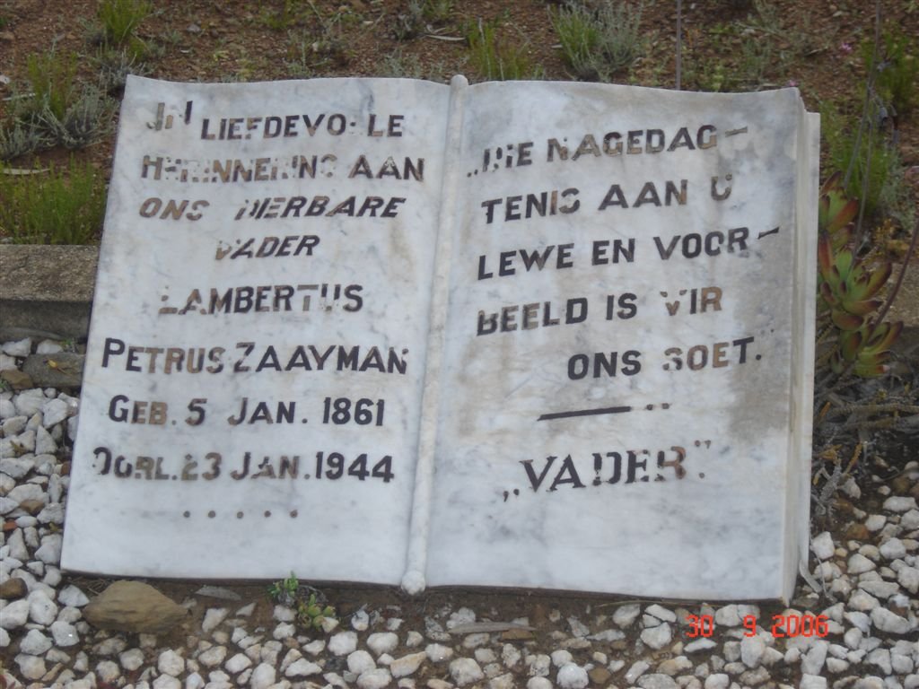 ZAAYMAN Lambertus Petrus 1861-1944