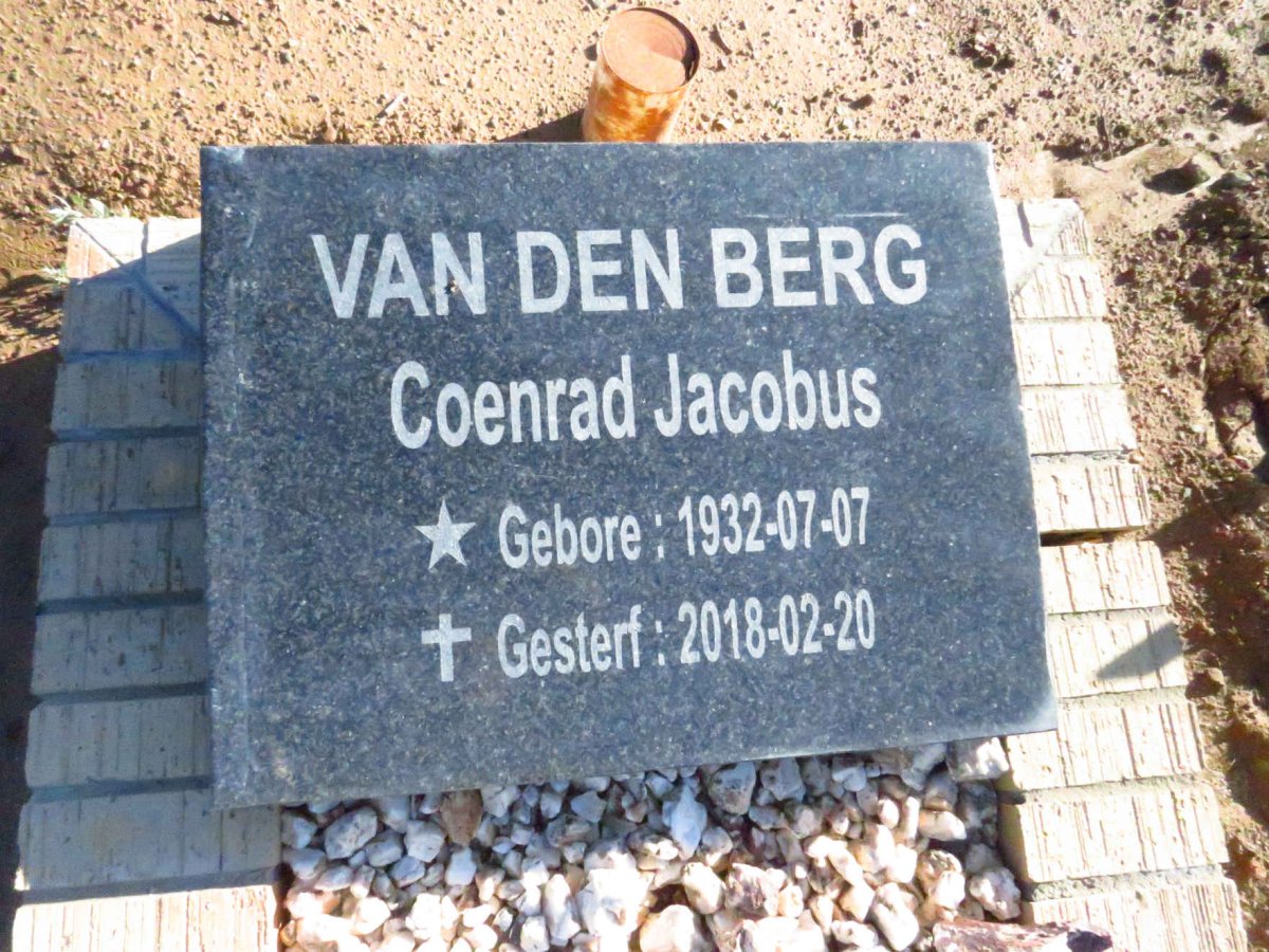 BERG Coenrad Jacobus, van den 1932-2018