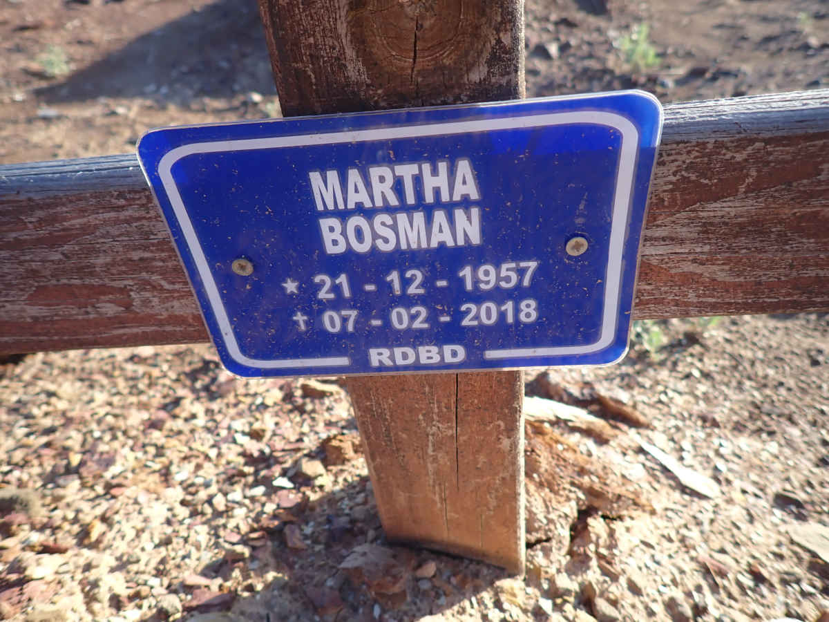 BOSMAN Martha 1957-2018