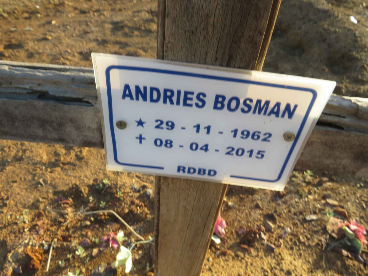 BOSMAN Andries 1962-2015