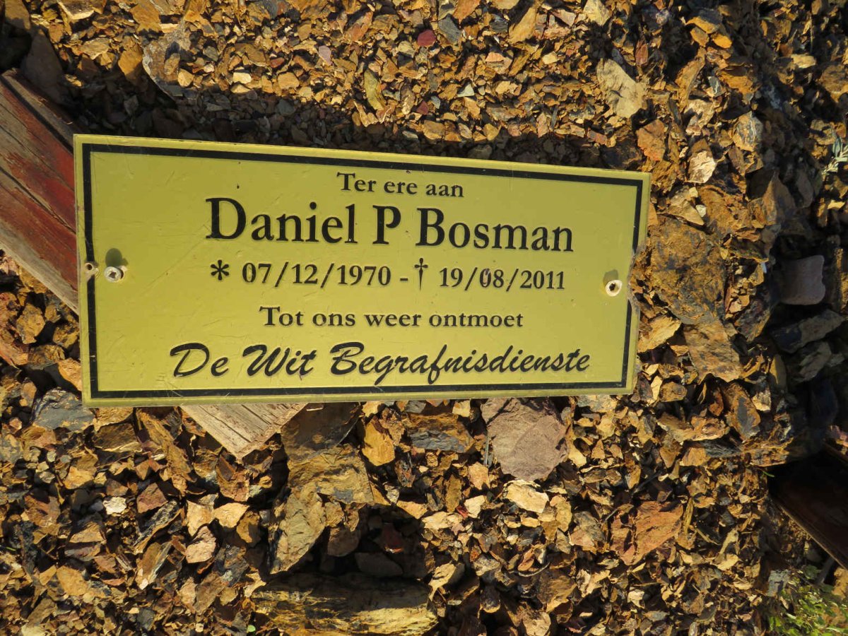 BOSMAN Daniel P. 1970-2011