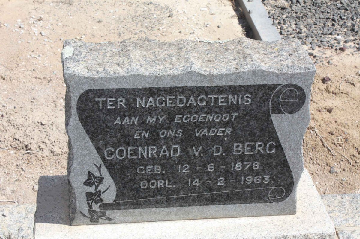 BERG Coenrad, v.d. 1878-1963