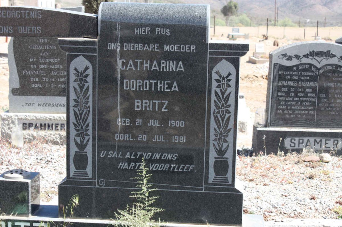 BRITZ Catharina Dorothea 1900-1981