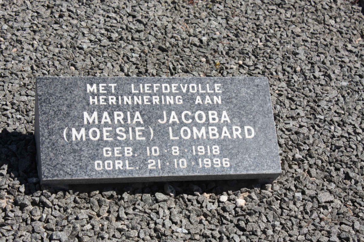 LOMBARD Maria Jacoba 1918-1996