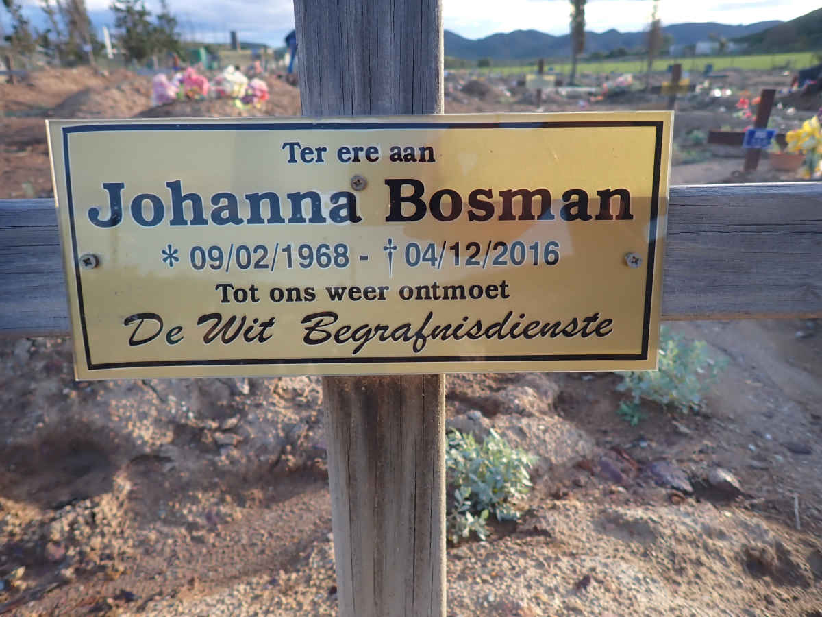 BOSMAN Johanna 1968-2016