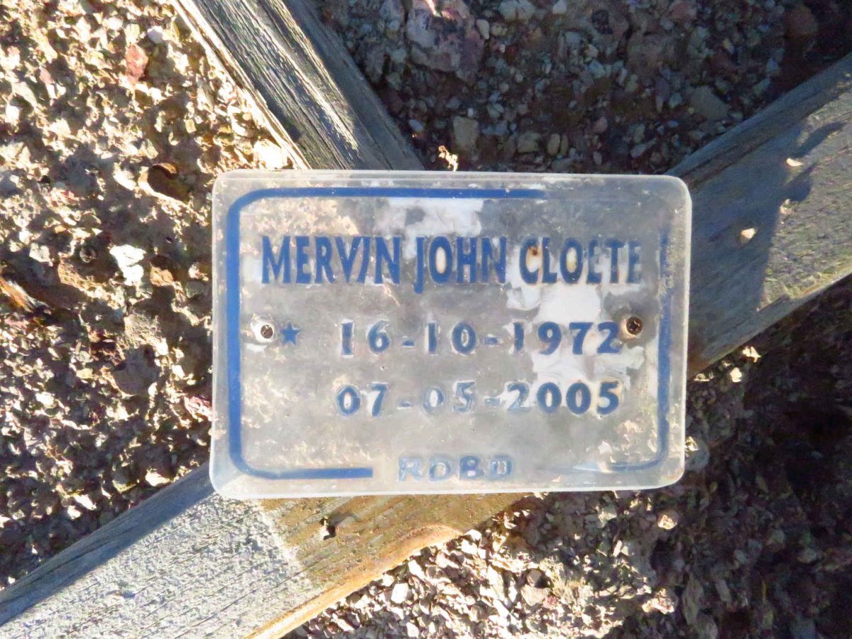 CLOETE Mervin John 1972-2005