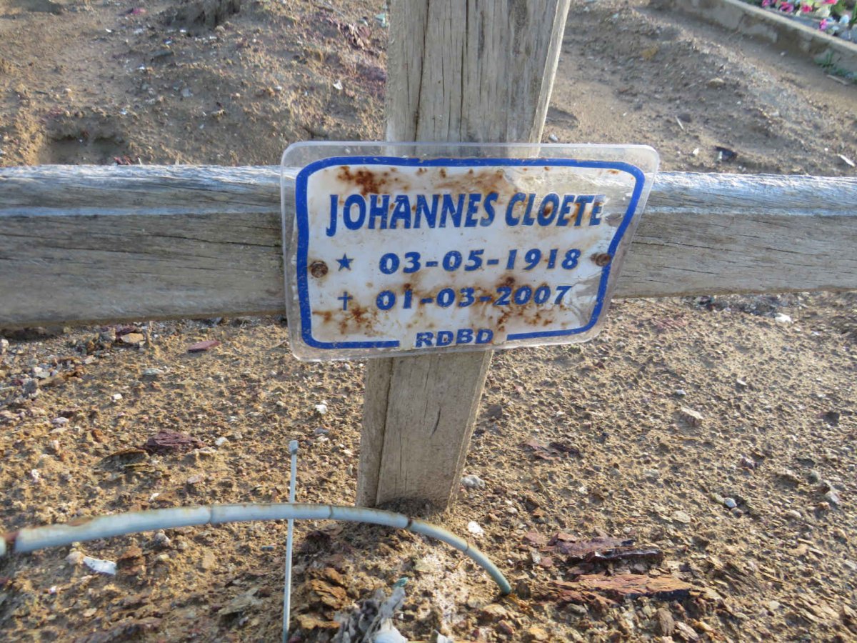 CLOETE Johannes 1918-2007