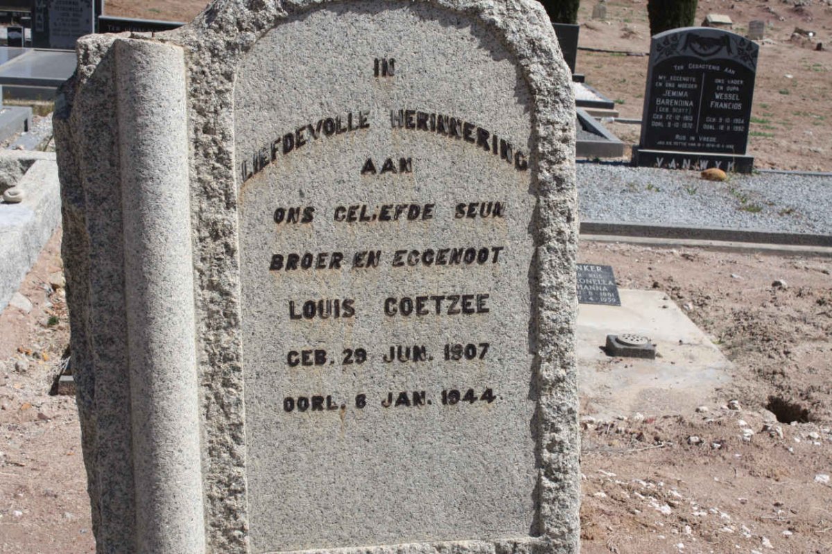 COETZEE Louis 1907-1944