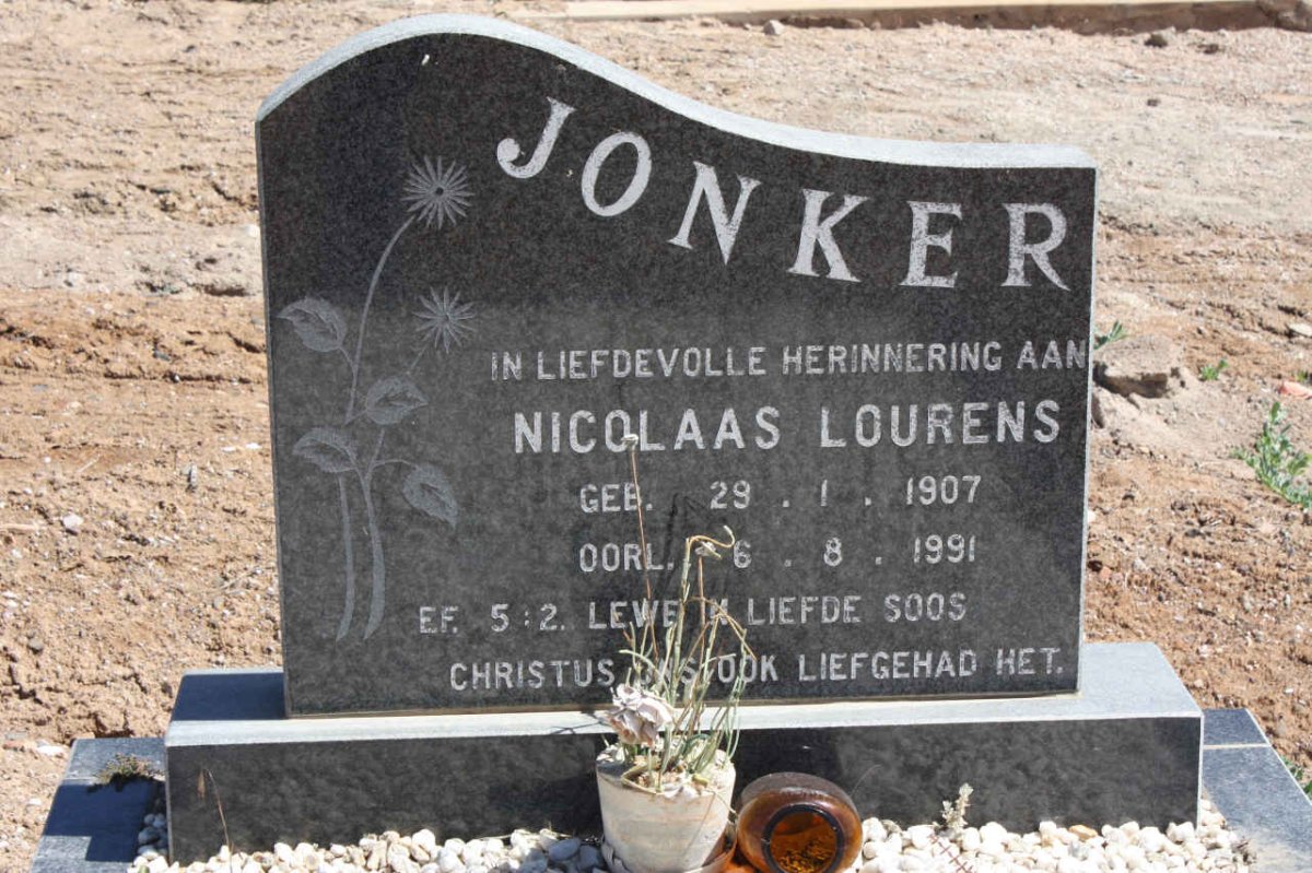 JONKER Nicolaas Lourens 1907-1991