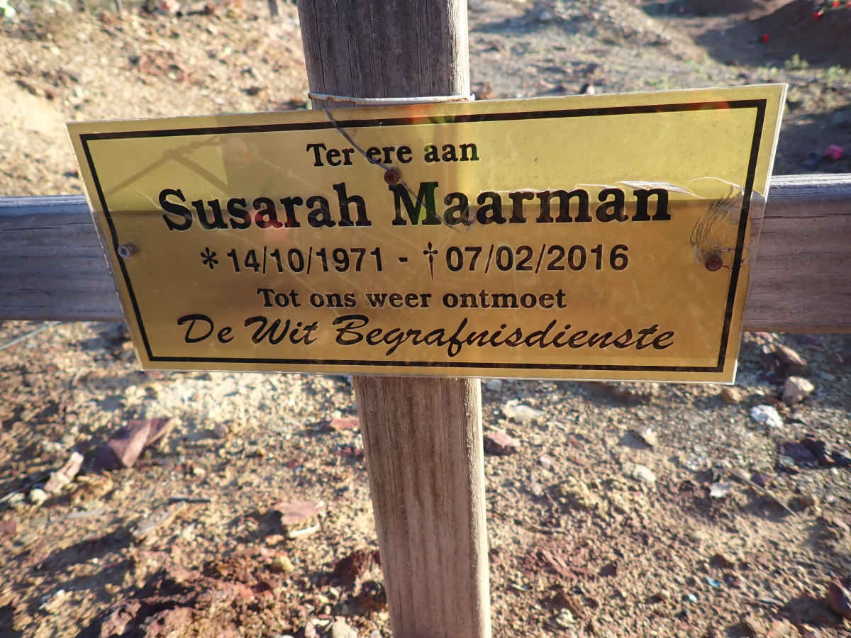 MAARMAN Susarah 1971-2016