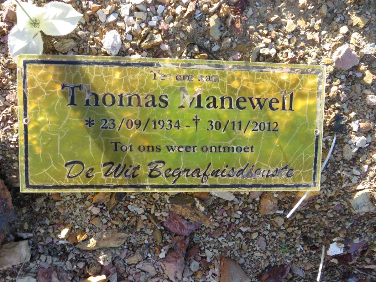 MANEWELL Thomas 1934-2012
