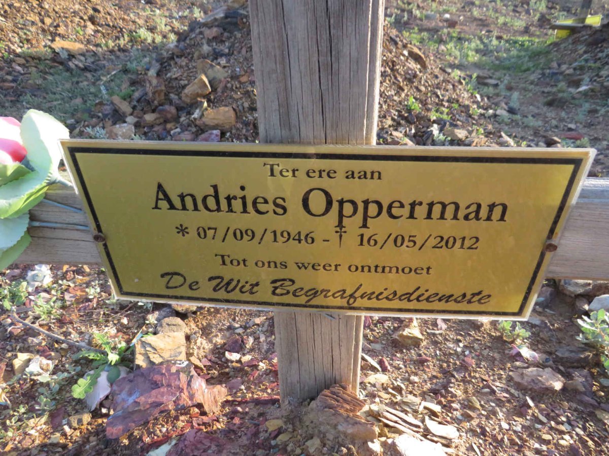 OPPERMAN Andries 1946-2012