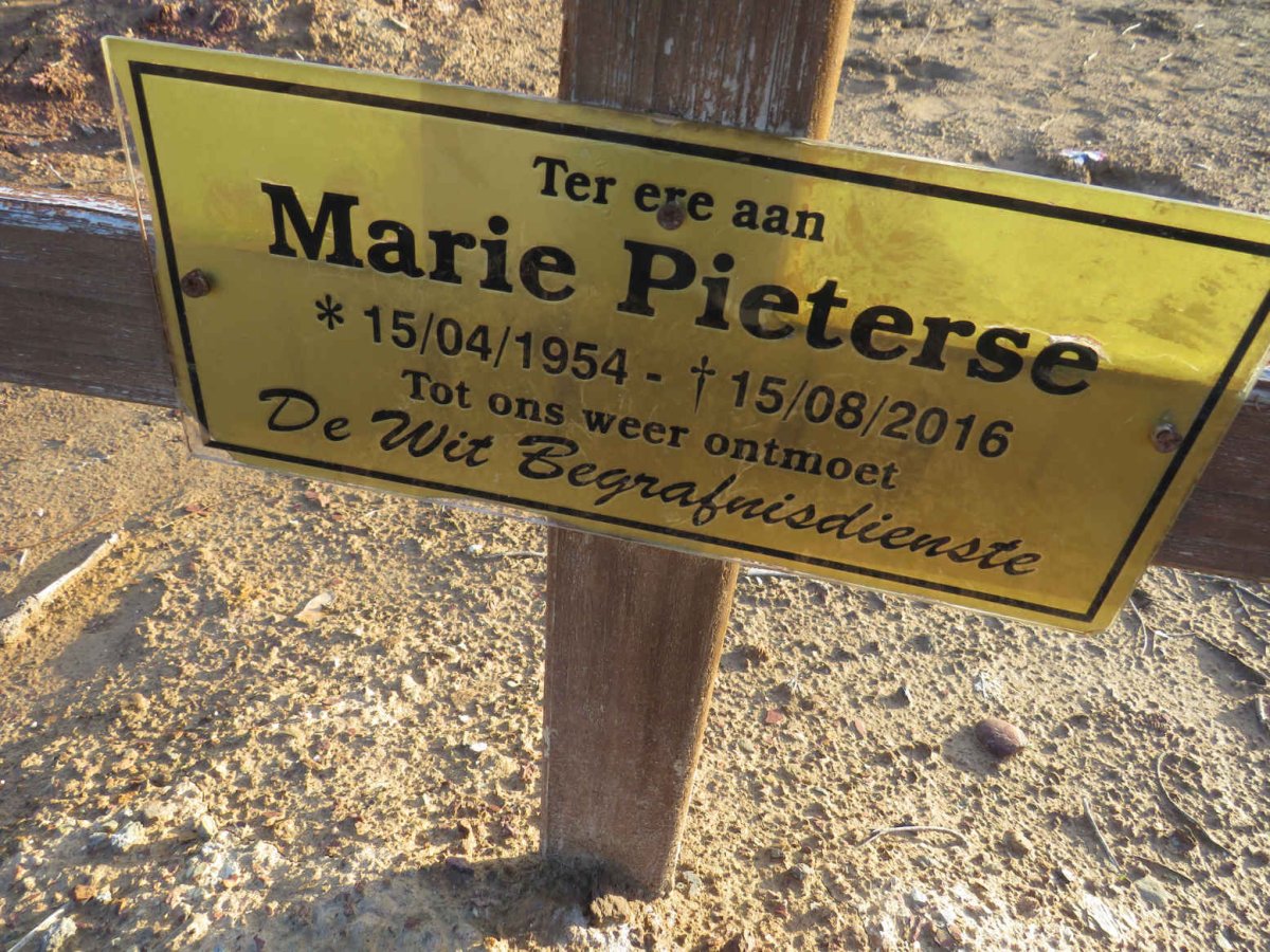 PIETERSE Marie 1954-2016
