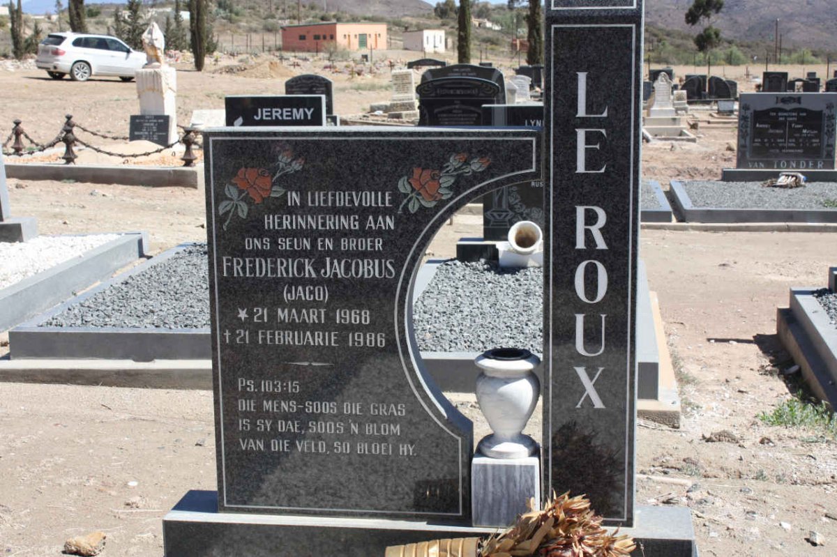 ROUX Frederick Jacobus, le 1968-1986