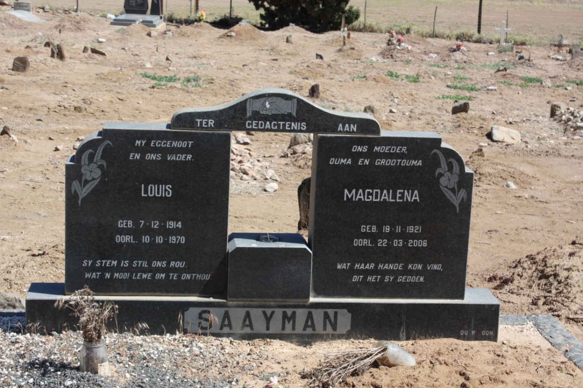 SAAYMAN Louis 1914-1970 &amp; Magdalena 1921-2006