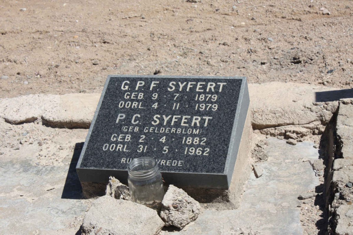 SYFERT G.P.F. 1879-1979 &amp; P.C. GELDERBLOM 1882-1962