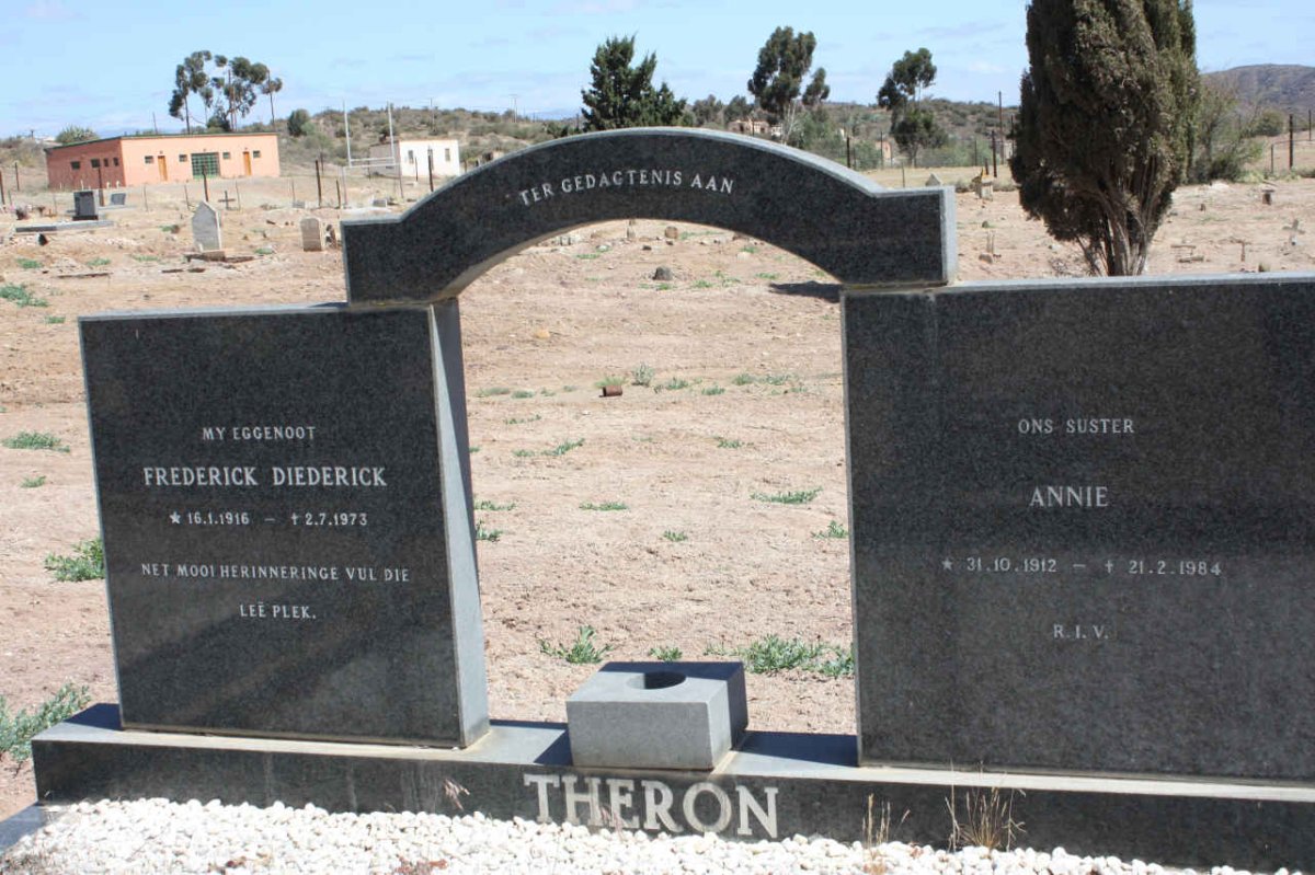 THERON Frederick Diederick 1916-1973 &amp; Annie 1912-1984