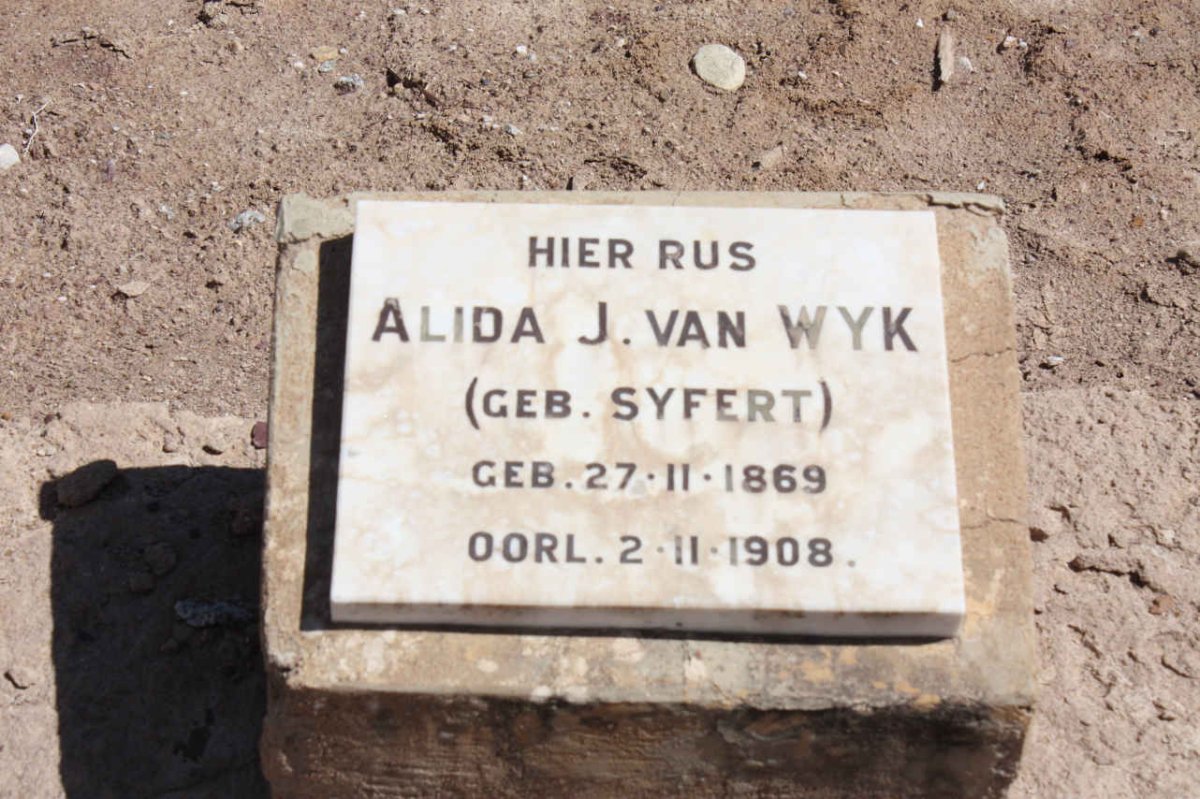 WYK Alida J., van nee SYFERT 1869-1908