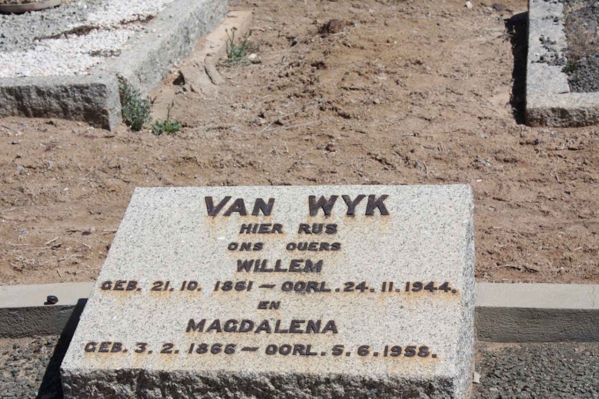WYK Willem, van 1861-1944 &amp; Magdalena 1866-1958