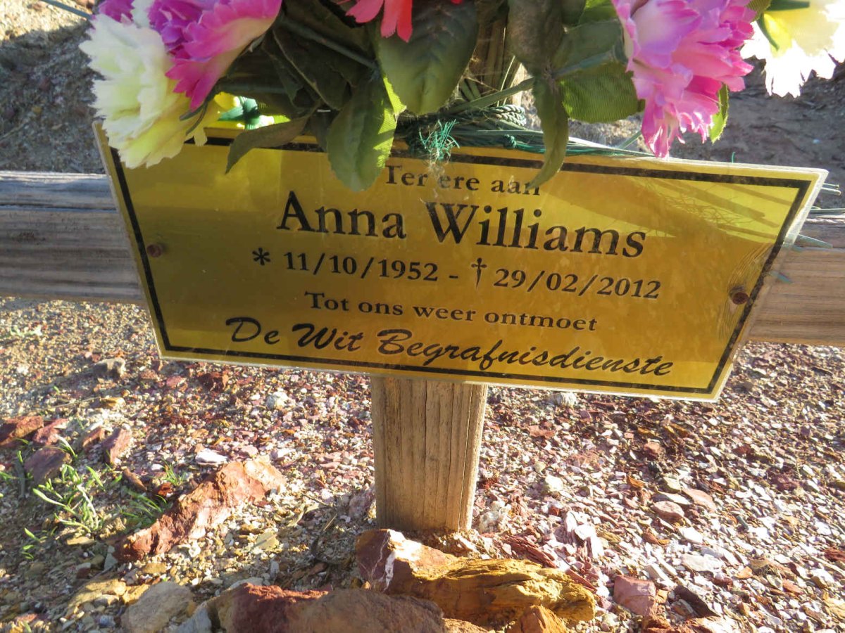 WILLIAMS Anna 1952-2012