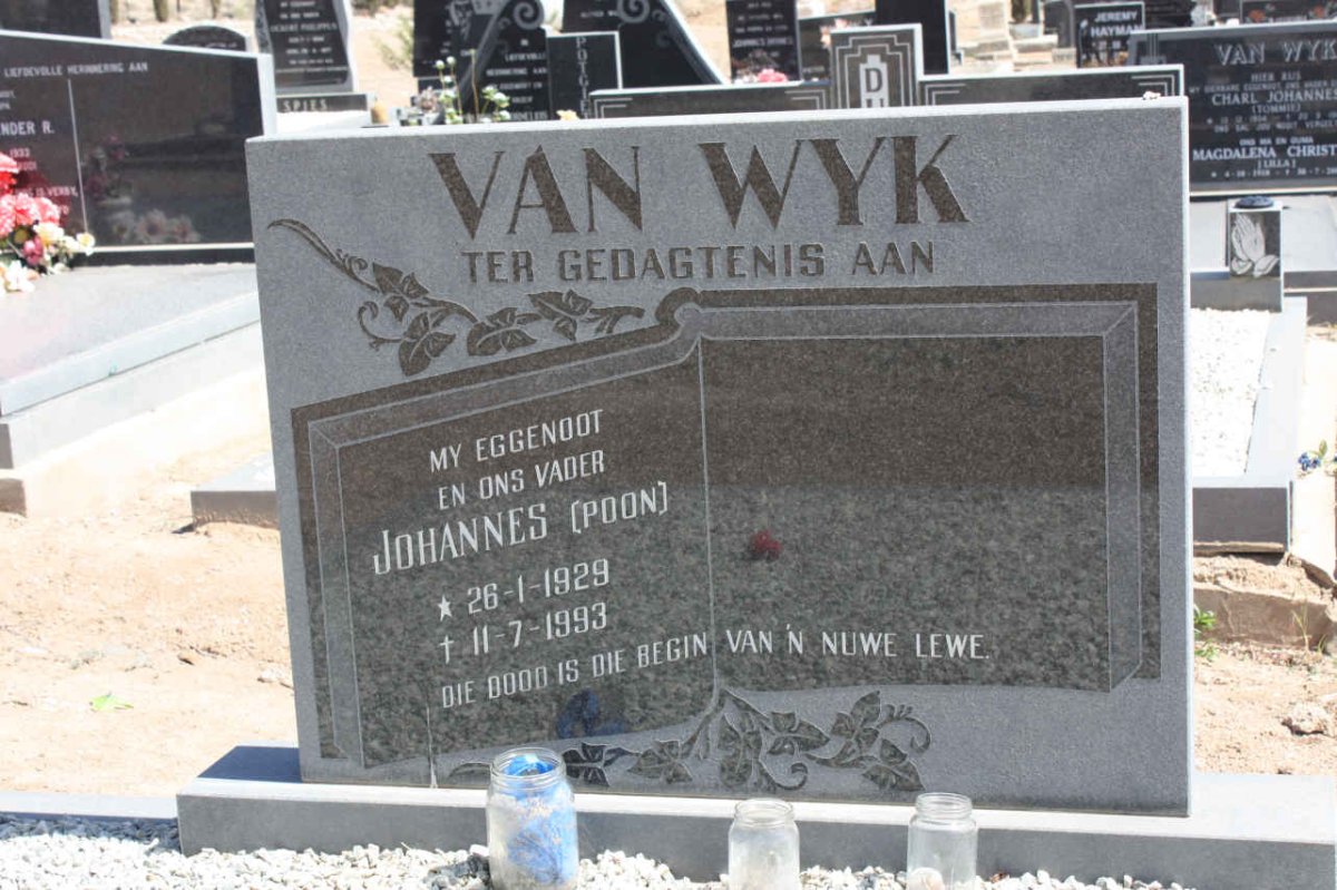 WYK Johannes, van 1929-1993