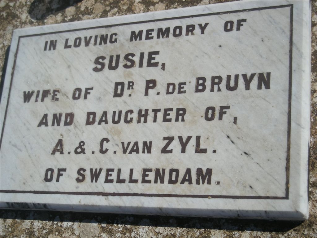 BRUYN Susie, de nee VAN ZYL