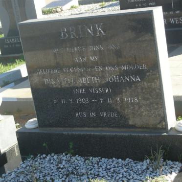 BRINK Dina Elizabeth Johanna nee VISSER 1903-1978