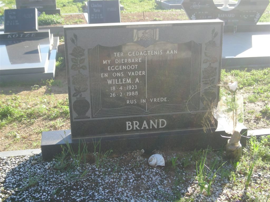 BRAND Willem A. 1923-1988