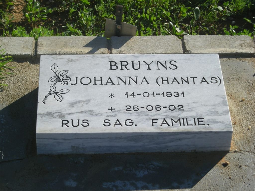 BRUYNS Johanna 1931-2002