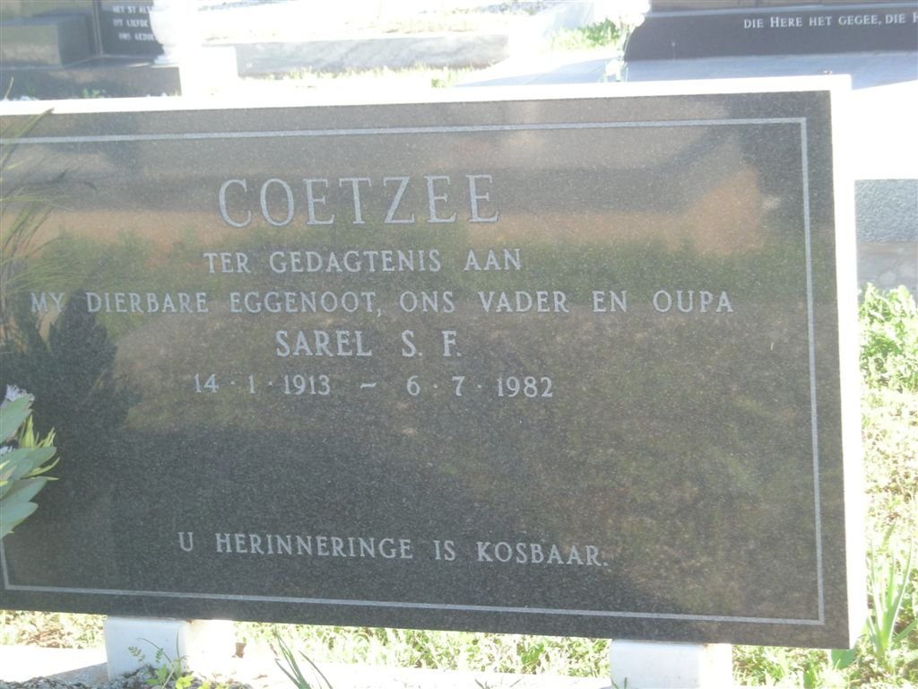 COETZEE Sarel S.F. 19131982