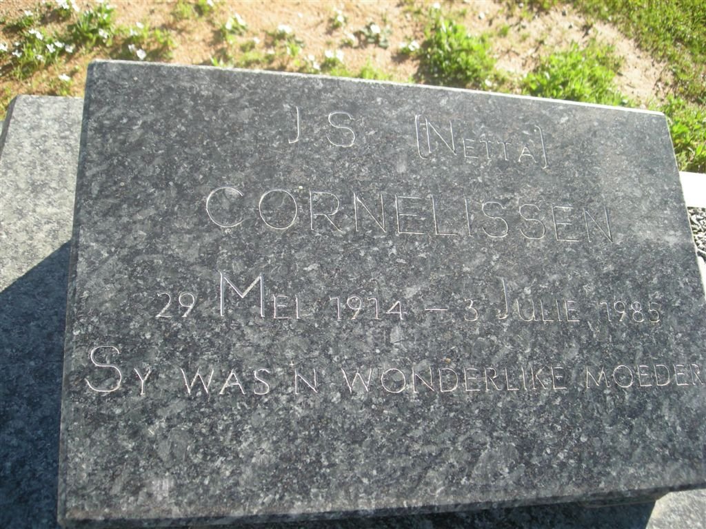 CORNELISSEN J.S. 1914-1985