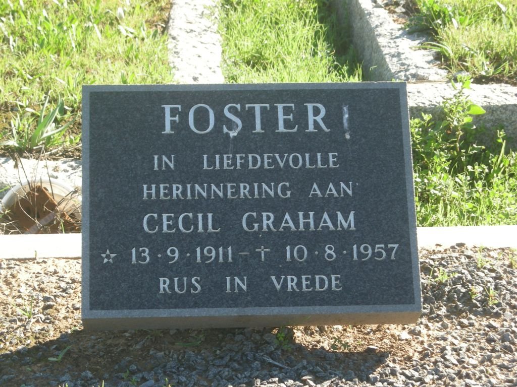 FOSTER Cecil Graham 1911-1957